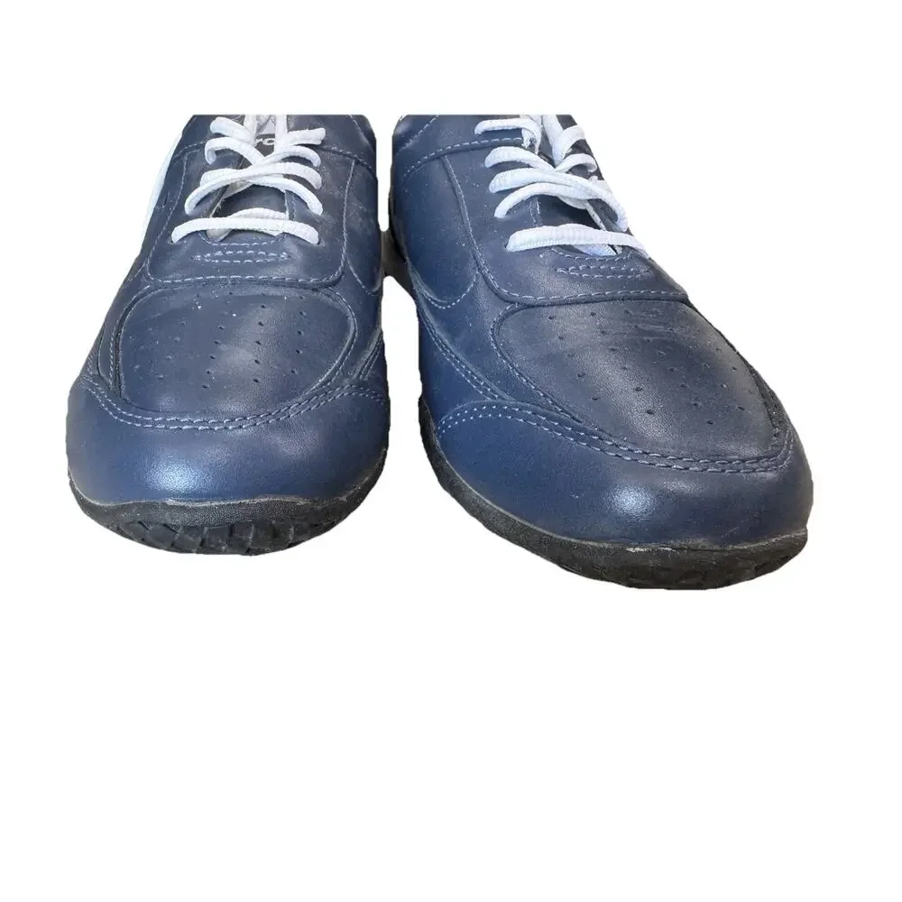 Propet FLAIR Navy blue comfort Leather Walking Shoes 9.5 EE Wide Healthcare